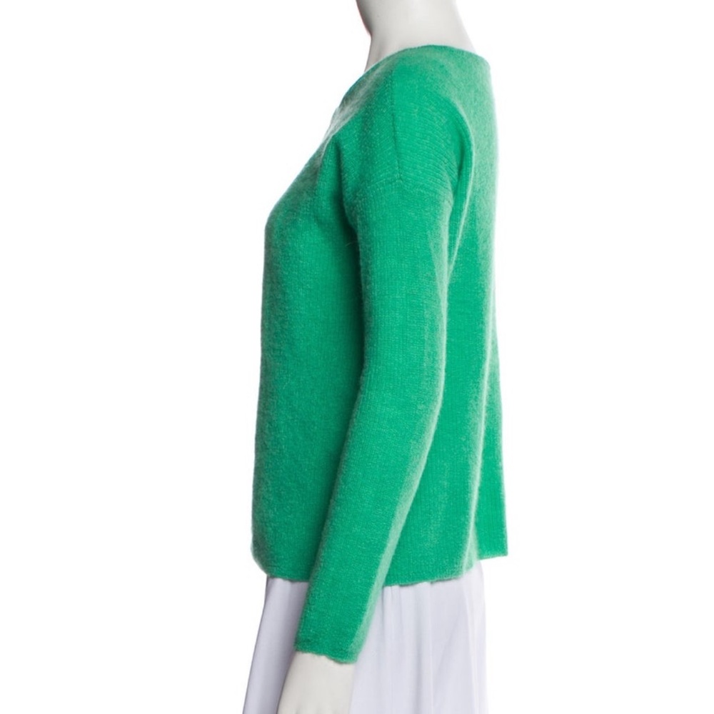 Sezanne Mohair Pearl Button Cardigan in Green - Picture 4 of 14
